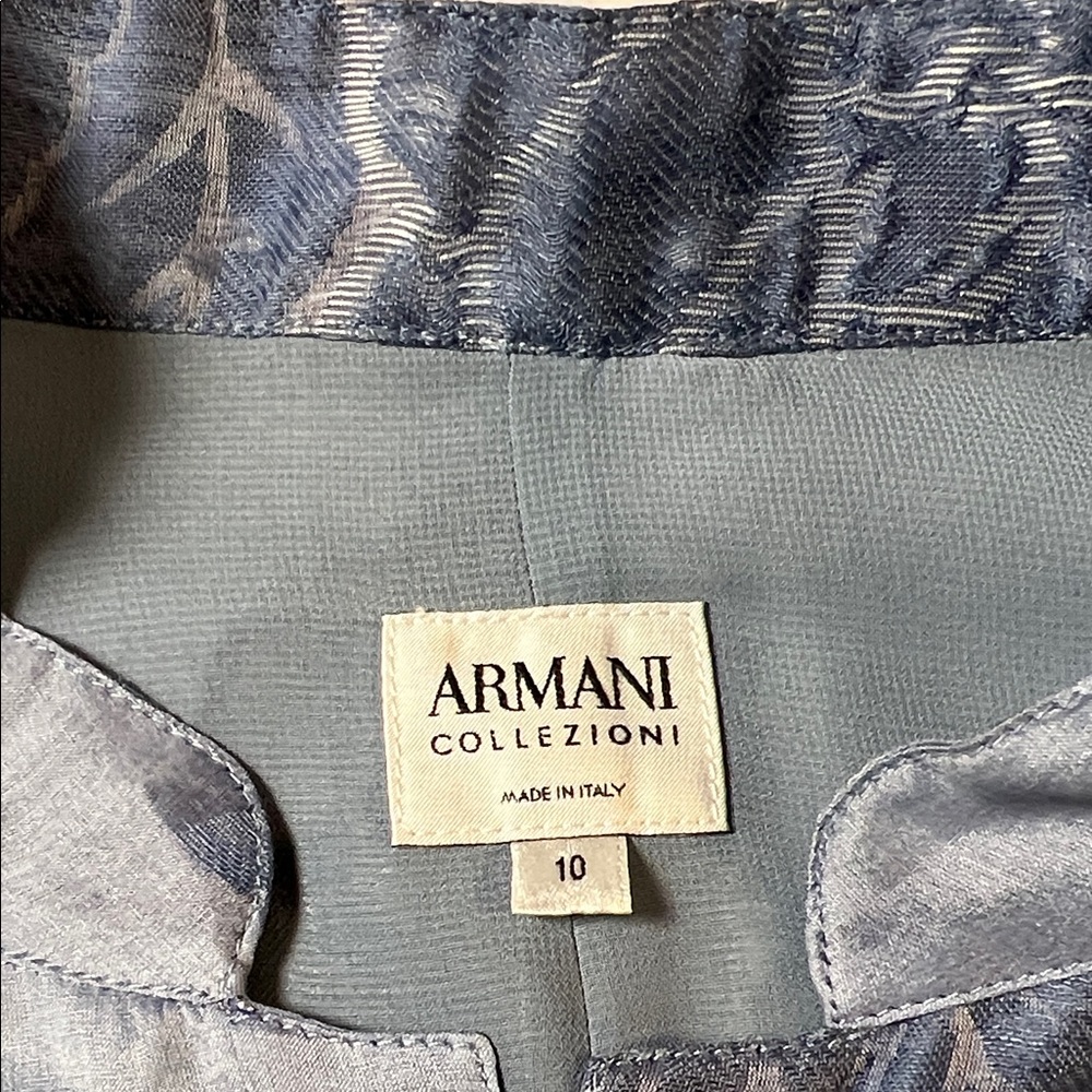 Armani Collezioni Blue Floral Women's Blazer Women’s Sz. 10 - Picture 2 of 11